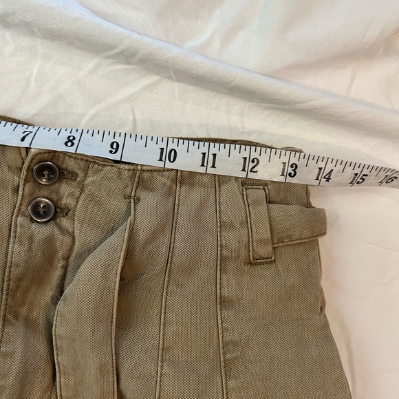 FREE PEOPLE Dwell on Dreams Wide Leg Pants Trousers Tan Pleated 26 - Picture 8 of 10